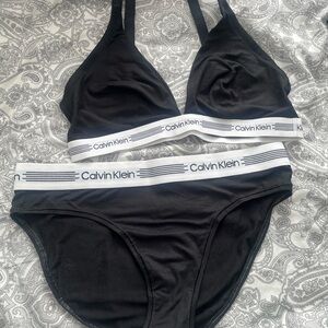Calvin Klein Black Brslette and Brief Set